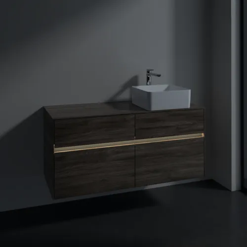VILLEROY BOCH Umyvadlová skříňka Collaro, s osvětlením, 4 výsuvy, 1200 x 548 x 500 mm, dub kamenný #C043B0RK, obrázek 5