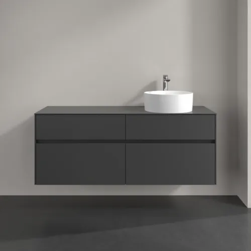 VILLEROY BOCH Toaletní skříňka Collaro, 4 výsuvy, 1400 x 548 x 500 mm, grafitová / grafitová #C04700VR, obrázek 3