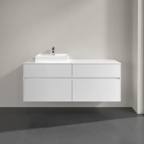 VILLEROY BOCH Toaletní skříňka Collaro, s osvětlením, 4 výsuvy, 1400 x 548 x 500 mm, bílá matná / bílá matná #C074B0MS, obrázek 3