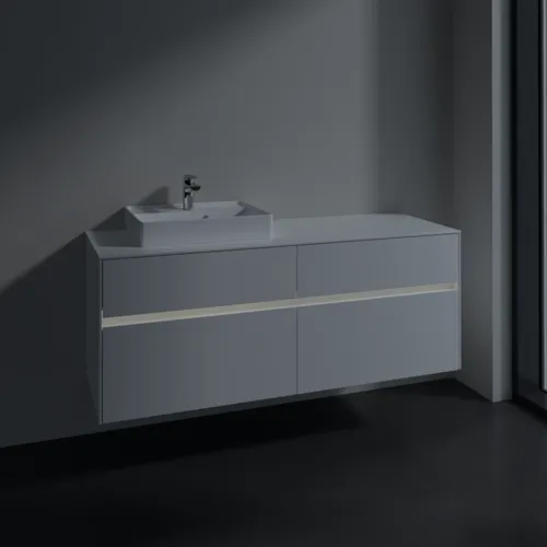 VILLEROY BOCH Toaletní skříňka Collaro, s osvětlením, 4 výsuvy, 1400 x 548 x 500 mm, bílá matná / bílá matná #C074B0MS, obrázek 5
