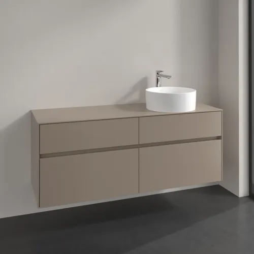 VILLEROY BOCH Toaletní skříňka Collaro, 4 výsuvy, 1400 x 548 x 500 mm, taupe / taupe #C04700VM, obrázek 2