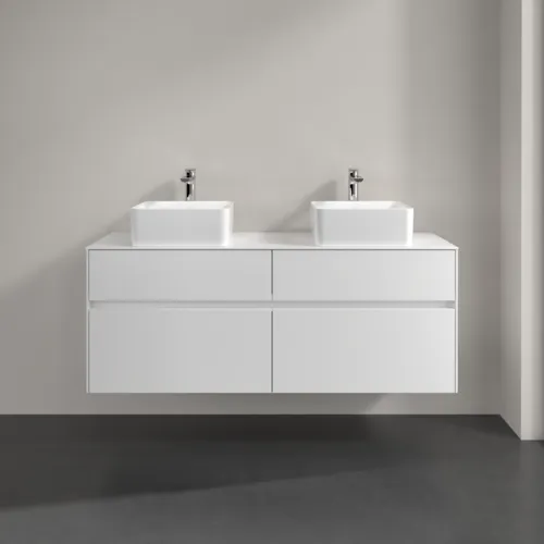 VILLEROY BOCH Toaletní skříňka Collaro, s osvětlením, 4 výsuvy, 1400 x 548 x 500 mm, lesklá bílá / lesklá bílá #C048B0DH, obrázek 3