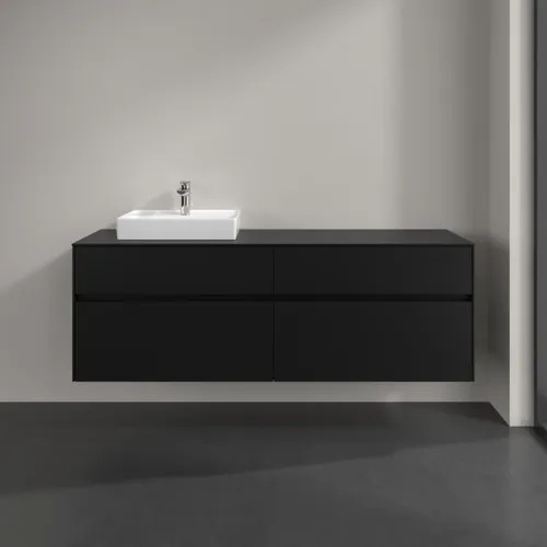 VILLEROY BOCH Toaletní skříňka Collaro, 4 výsuvy, 1600 x 548 x 500 mm, Volcano Black / Volcano Black #C07800VL, obrázek 3