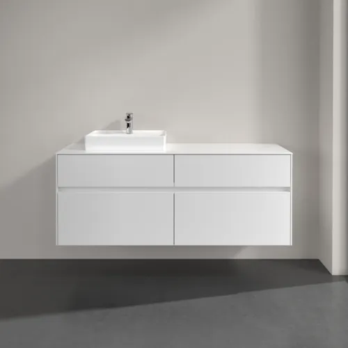 VILLEROY BOCH Toaletní skříňka Collaro, 4 výsuvy, 1400 x 548 x 500 mm, lesklá bílá / lesklá bílá #C07400DH, obrázek 3
