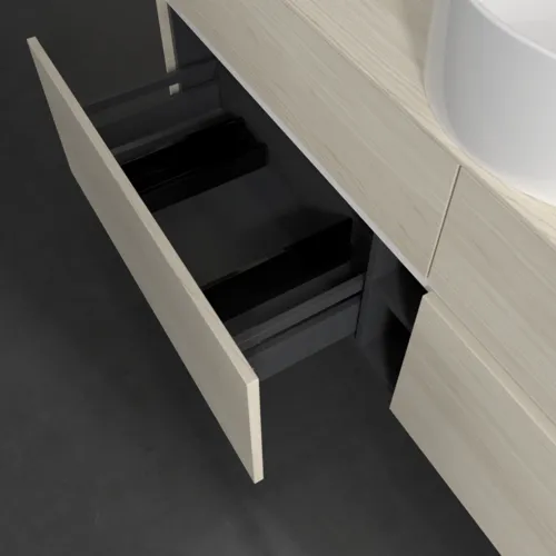 VILLEROY BOCH Toaletní skříňka Collaro, 4 výsuvy, 1600 x 548 x 500 mm, bílý dub / bílý dub #C04900AA, obrázek 6