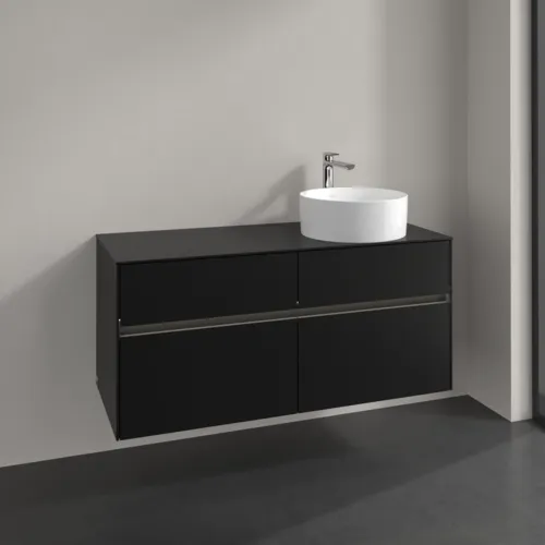 VILLEROY BOCH Toaletní skříňka Collaro, s osvětlením, 4 výsuvy, 1200 x 548 x 500 mm, Volcano Black / Volcano Black #C043B0VL, obrázek 2