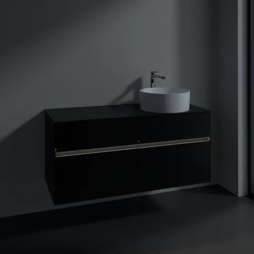 VILLEROY BOCH Toaletní skříňka Collaro, s osvětlením, 4 výsuvy, 1200 x 548 x 500 mm, Volcano Black / Volcano Black #C043B0VL, obrázek 5