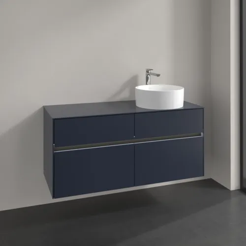 VILLEROY BOCH Toaletní skříňka Collaro, s osvětlením, 4 výsuvy, 1200 x 548 x 500 mm, Marine Blue / Marine Blue #C043B0VQ, obrázek 2