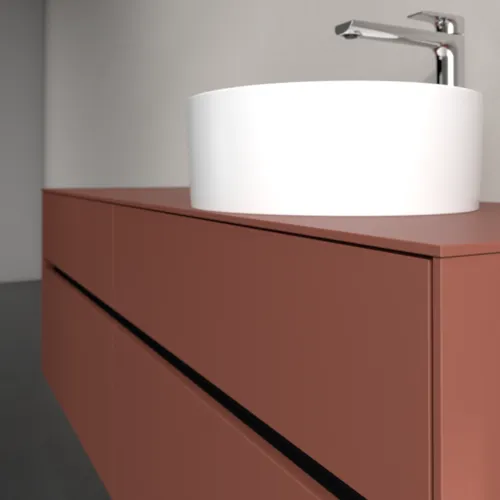 VILLEROY BOCH Toaletní skříňka Collaro, 4 výsuvy, 1600 x 548 x 500 mm, Vínově červená / Vínově červená #C05100AH, obrázek 5