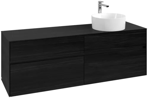 VILLEROY BOCH Toaletní skříňka Collaro, 4 výsuvy, 1600 x 548 x 500 mm, černý dub / černý dub #C05100AB
