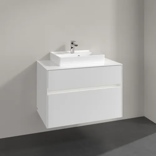 VILLEROY BOCH Toaletní skříňka Collaro, s osvětlením, 2 výsuvy, 800 x 548 x 500 mm, lesklá bílá / lesklá bílá #C069B0DH, obrázek 2