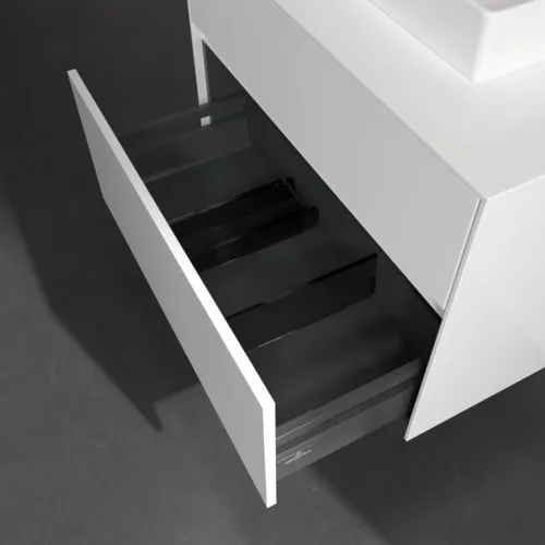 VILLEROY BOCH Toaletní skříňka Collaro, s osvětlením, 2 výsuvy, 800 x 548 x 500 mm, lesklá bílá / lesklá bílá #C069B0DH, obrázek 7