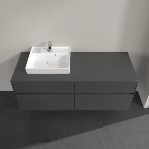 VILLEROY BOCH Toaletní skříňka Collaro, 4 výsuvy, 1400 x 548 x 500 mm, lesklá šedá / lesklá šedá #C07400FP, obrázek 4