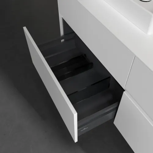 VILLEROY BOCH Toaletní skříňka Collaro, 4 výsuvy, 1400 x 548 x 500 mm, bílá matná / bílá matná #C07600MS, obrázek 6