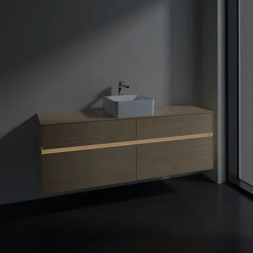 VILLEROY BOCH Toaletní skříňka Collaro, s osvětlením, 4 výsuvy, 1600 x 548 x 500 mm, severský dub / severský dub #C049B0VJ, obrázek 5