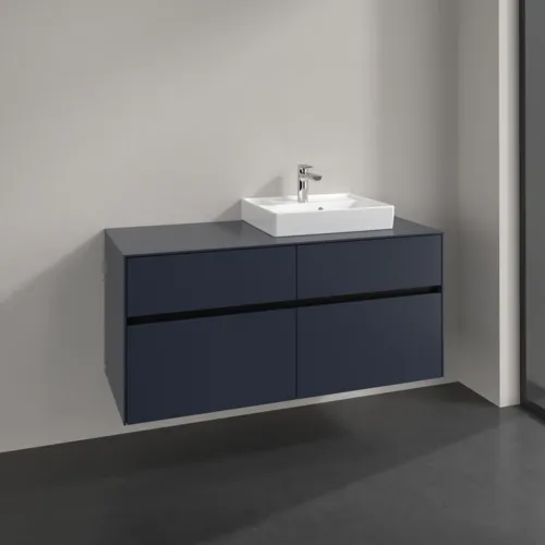 VILLEROY BOCH Collaro toaletní skříňka, 4 zásuvky, 1200 x 548 x 500 mm, Marine Blue / Marine Blue #C07200VQ, obrázek 2