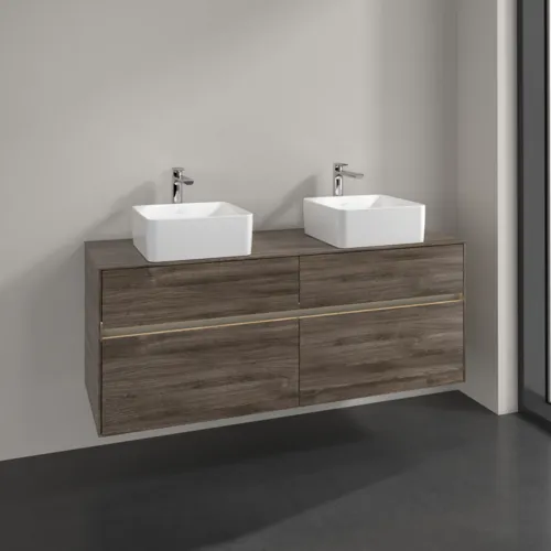 VILLEROY BOCH Umyvadlová skříňka Collaro, s osvětlením, 4 výsuvy, 1400 x 548 x 500 mm, dub kamenný #C048B0RK, obrázek 2