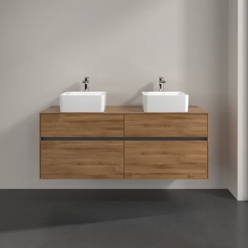 VILLEROY BOCH Toaletní skříňka Collaro, s osvětlením, 4 výsuvy, 1400 x 548 x 500 mm, dub Kansas #C048B0RH, obrázek 3