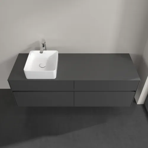 VILLEROY BOCH Toaletní skříňka Collaro, s osvětlením, 4 výsuvy, 1600 x 548 x 500 mm, lesklá šedá / lesklá šedá #C050B0FP, obrázek 4