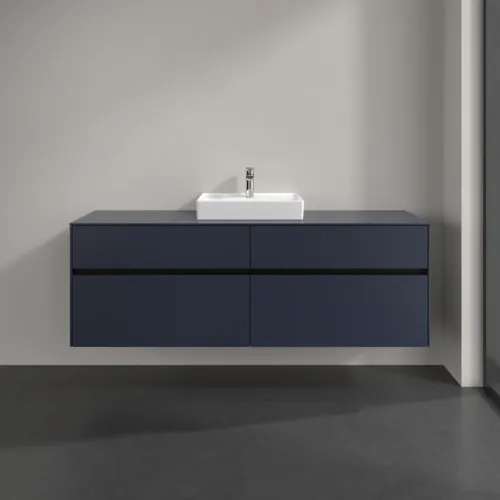 VILLEROY BOCH Toaletní skříňka Collaro, s osvětlením, 4 výsuvy, 1600 x 548 x 500 mm, Marine Blue / Marine Blue #C077B0VQ, obrázek 3