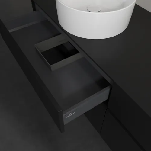 VILLEROY BOCH Toaletní skříňka Collaro, 4 výsuvy, 1600 x 548 x 500 mm, Volcano Black / Volcano Black #C05200VL, obrázek 7