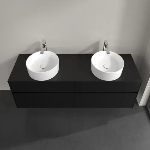 VILLEROY BOCH Toaletní skříňka Collaro, 4 výsuvy, 1600 x 548 x 500 mm, Volcano Black / Volcano Black #C05200VL, obrázek 4
