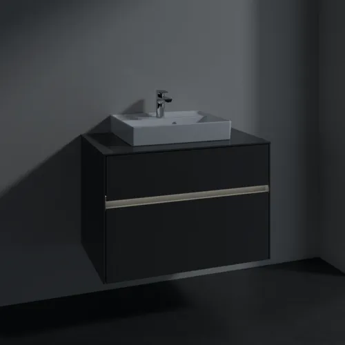 VILLEROY BOCH Toaletní skříňka Collaro, s osvětlením, 2 výsuvy, 800 x 548 x 500 mm, lesklá šedá / lesklá šedá #C069B0FP, obrázek 5