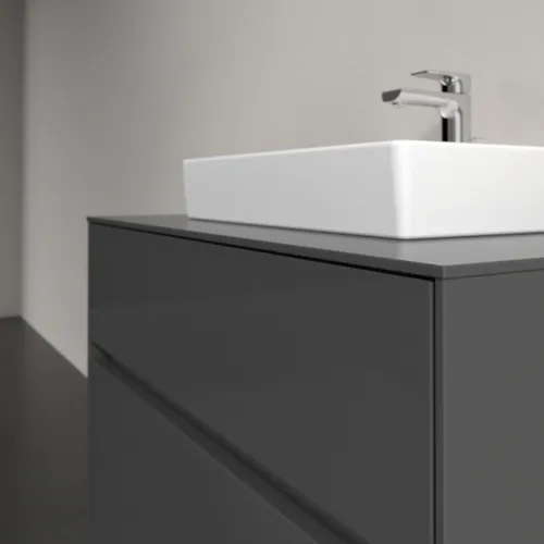 VILLEROY BOCH Toaletní skříňka Collaro, s osvětlením, 2 výsuvy, 800 x 548 x 500 mm, lesklá šedá / lesklá šedá #C069B0FP, obrázek 6