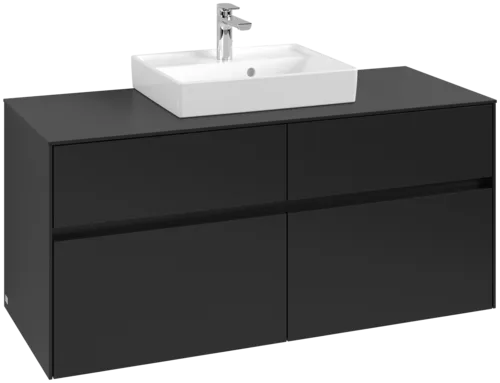 VILLEROY BOCH Toaletní skříňka Collaro, s osvětlením, 4 výsuvy, 1200 x 548 x 500 mm, Volcano Black / Volcano Black #C070B0VL