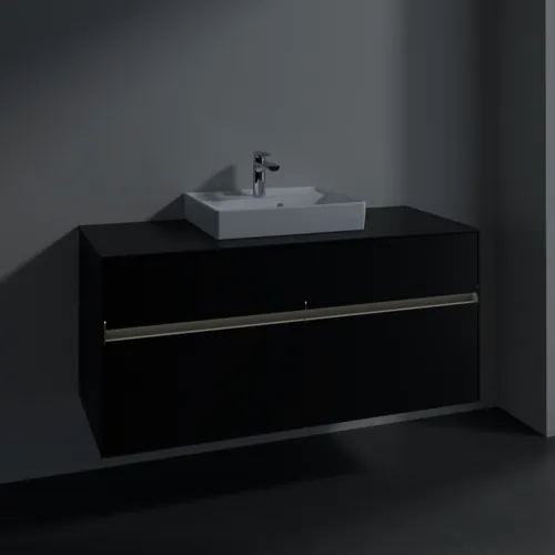 VILLEROY BOCH Toaletní skříňka Collaro, s osvětlením, 4 výsuvy, 1200 x 548 x 500 mm, Volcano Black / Volcano Black #C070B0VL, obrázek 5