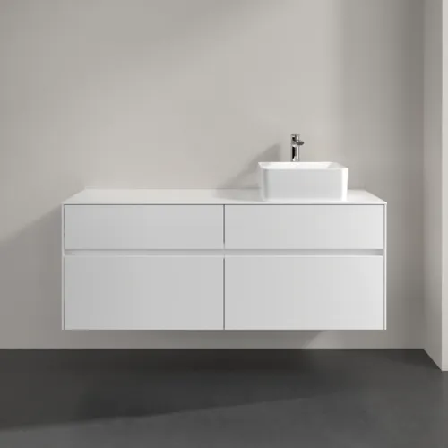 VILLEROY BOCH Toaletní skříňka Collaro, 4 výsuvy, 1400 x 548 x 500 mm, lesklá bílá / lesklá bílá #C04700DH, obrázek 3