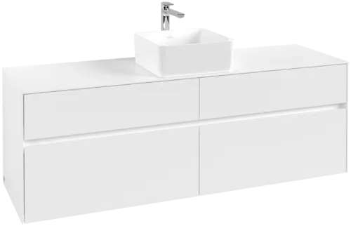 VILLEROY BOCH Toaletní skříňka Collaro, 4 výsuvy, 1600 x 548 x 500 mm, bílá matná / bílá matná #C04900MS