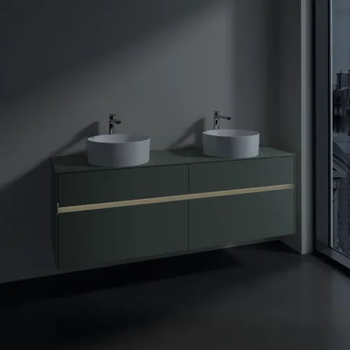 VILLEROY BOCH Toaletní skříňka Collaro, s osvětlením, 4 výsuvy, 1600 x 548 x 500 mm, Soft Green / Soft Green #C052B0AF, obrázek 5