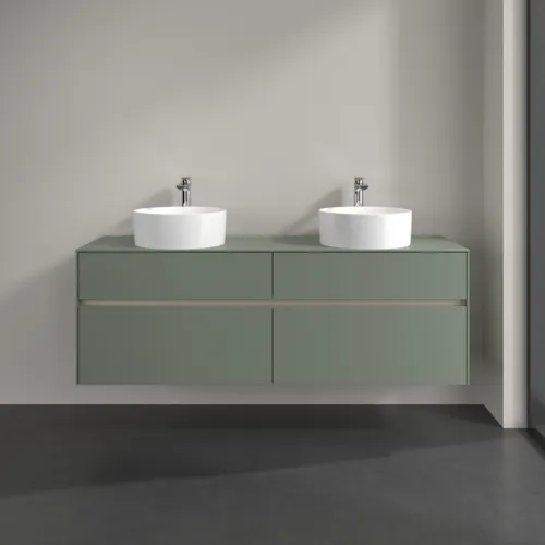 VILLEROY BOCH Toaletní skříňka Collaro, s osvětlením, 4 výsuvy, 1600 x 548 x 500 mm, Soft Green / Soft Green #C052B0AF, obrázek 3