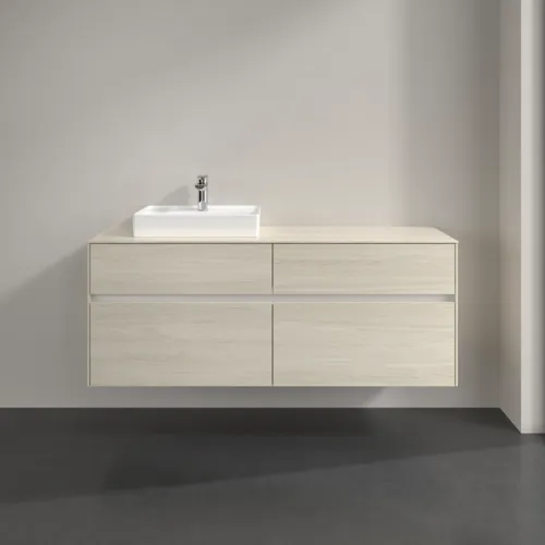VILLEROY BOCH Toaletní skříňka Collaro, 4 výsuvy, 1400 x 548 x 500 mm, bílý dub / bílý dub #C07400AA, obrázek 3