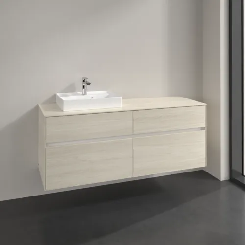 VILLEROY BOCH Toaletní skříňka Collaro, 4 výsuvy, 1400 x 548 x 500 mm, bílý dub / bílý dub #C07400AA, obrázek 2