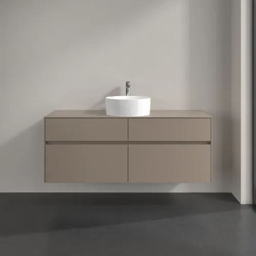 VILLEROY BOCH Toaletní skříňka Collaro, 4 výsuvy, 1400 x 548 x 500 mm, taupe / taupe #C04500VM, obrázek 3