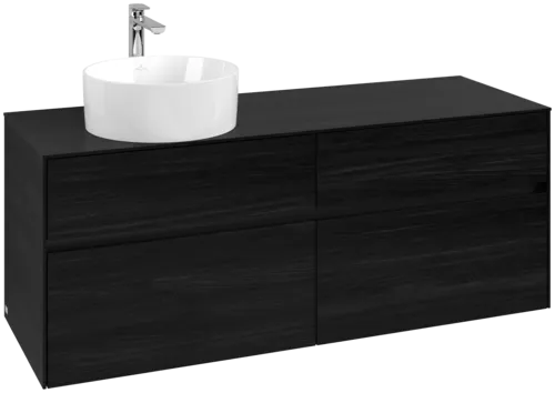 VILLEROY BOCH Toaletní skříňka Collaro, 4 výsuvy, 1400 x 548 x 500 mm, černý dub / černý dub #C04600AB
