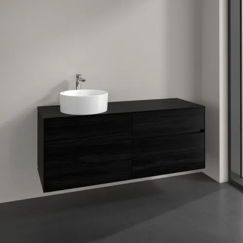 VILLEROY BOCH Toaletní skříňka Collaro, 4 výsuvy, 1400 x 548 x 500 mm, černý dub / černý dub #C04600AB, obrázek 2