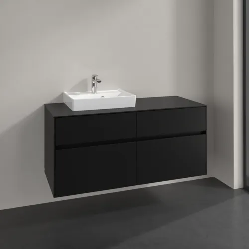 VILLEROY BOCH Toaletní skříňka Collaro, 4 výsuvy, 1200 x 548 x 500 mm, Volcano Black / Volcano Black #C07100VL, obrázek 2