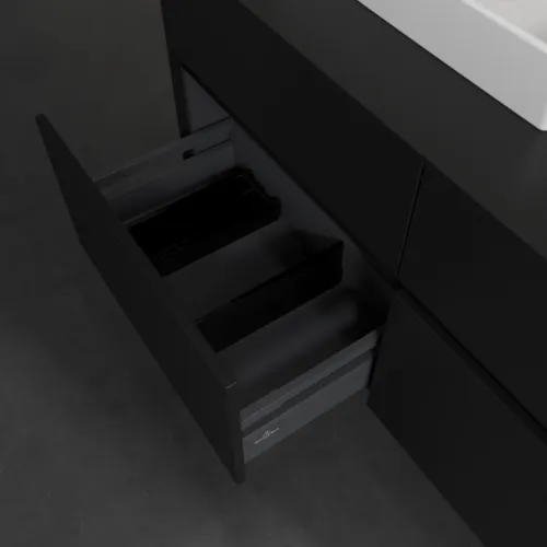 VILLEROY BOCH Toaletní skříňka Collaro, 4 výsuvy, 1200 x 548 x 500 mm, Volcano Black / Volcano Black #C07100VL, obrázek 6