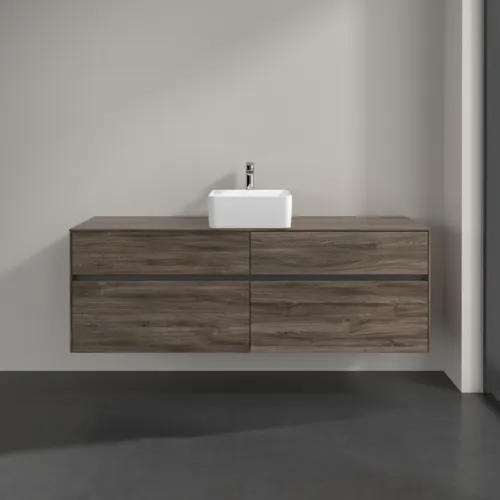 VILLEROY BOCH Umyvadlová skříňka Collaro, s osvětlením, 4 výsuvy, 1600 x 548 x 500 mm, dub kamenný #C049B0RK, obrázek 3