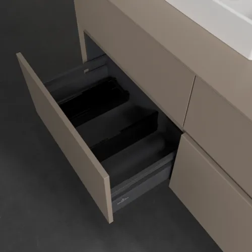 VILLEROY BOCH Toaletní skříňka Collaro, 4 výsuvy, 1200 x 548 x 500 mm, taupe / taupe #C07100VM, obrázek 6