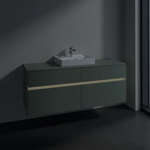 VILLEROY BOCH Toaletní skříňka Collaro, s osvětlením, 4 výsuvy, 1400 x 548 x 500 mm, Soft Green / Soft Green #C073B0AF, obrázek 5