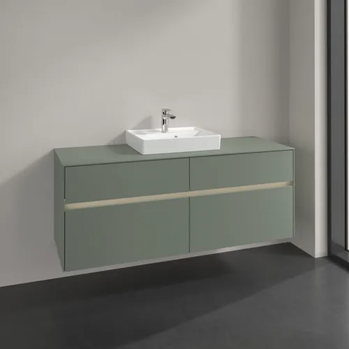 VILLEROY BOCH Toaletní skříňka Collaro, s osvětlením, 4 výsuvy, 1400 x 548 x 500 mm, Soft Green / Soft Green #C073B0AF, obrázek 2