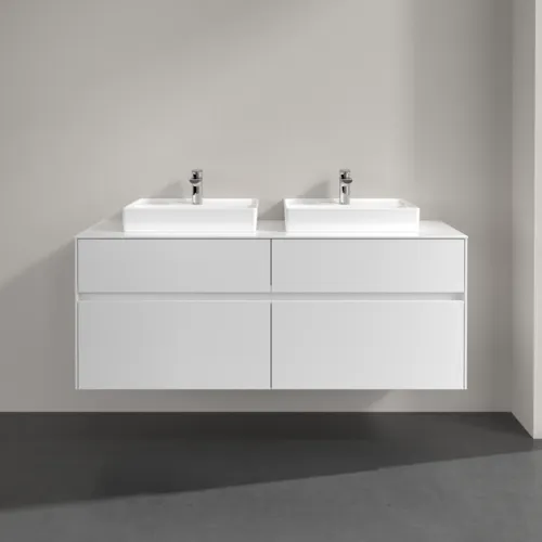 VILLEROY BOCH Toaletní skříňka Collaro, 4 výsuvy, 1400 x 548 x 500 mm, lesklá bílá / lesklá bílá #C07600DH, obrázek 3