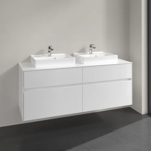 VILLEROY BOCH Toaletní skříňka Collaro, 4 výsuvy, 1400 x 548 x 500 mm, lesklá bílá / lesklá bílá #C07600DH, obrázek 2