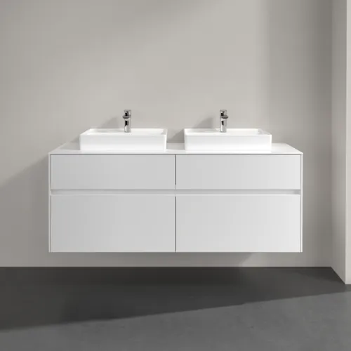 VILLEROY BOCH Toaletní skříňka Collaro, s osvětlením, 4 výsuvy, 1400 x 548 x 500 mm, bílá matná / bílá matná #C076B0MS, obrázek 3