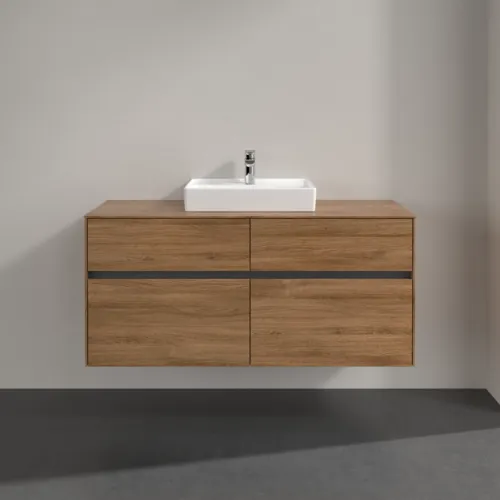 VILLEROY BOCH Toaletní skříňka Collaro, 4 výsuvy, 1200 x 548 x 500 mm, dub Kansas #C07000RH, obrázek 3