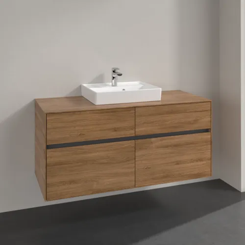 VILLEROY BOCH Toaletní skříňka Collaro, 4 výsuvy, 1200 x 548 x 500 mm, dub Kansas #C07000RH, obrázek 2